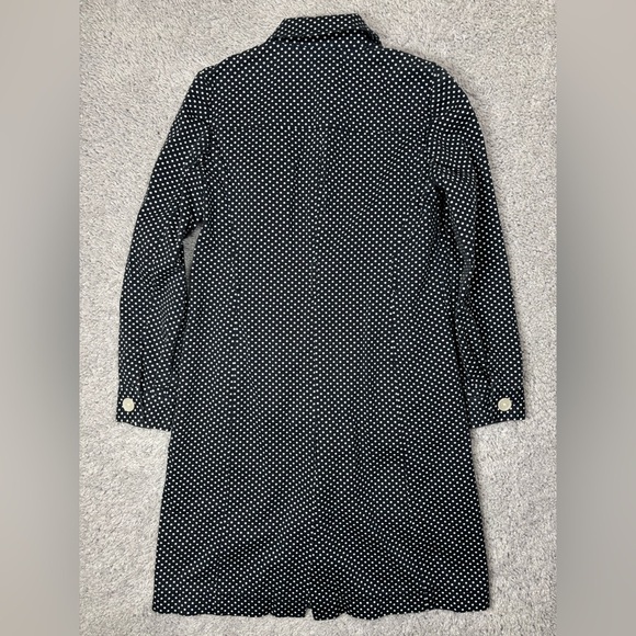 Michael Michael Kors Jacket Womens Small Trench Polka Dot Rockabilly Button Up - Picture 4 of 6